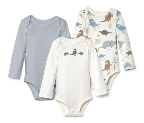 Tchibo - Body s dlouhým rukávem - pro miminko - vel. 50/56 - barva: modrá/s potiskem