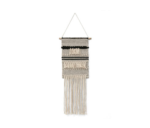 Tchibo - Drhaný nástěnný kobereček - barva: černá