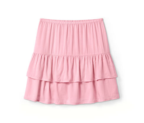 Tchibo - Volánová tkaná sukně - pro dívky - vel. 122/128 - barva: růžová