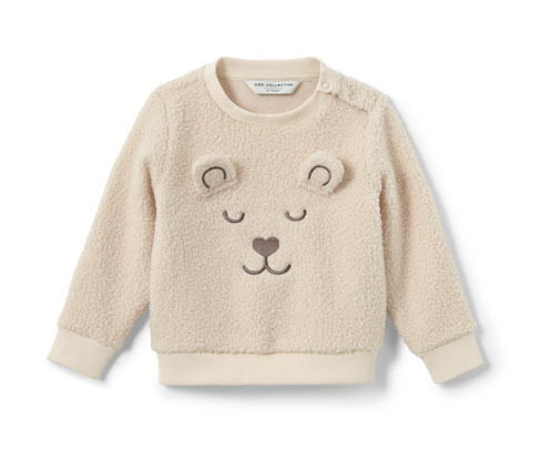 Tchibo - Dětský plyšový svetr - pro ženy - vel. 86/92 - barva: béžová