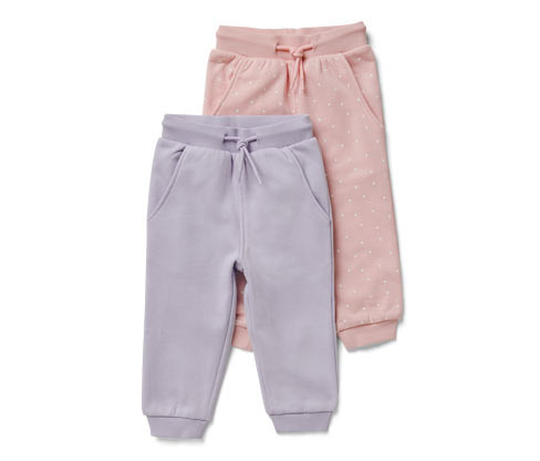 Tchibo - Teplákové kalhoty pro miminka - pro miminko - vel. 50/56 - barva: bílá/s potiskem