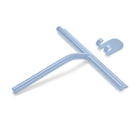 Tchibo - Koupelnová stěrka s nástěnným držákem - barva: modrá