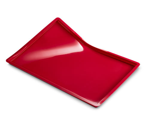 Tchibo - Pečicí podložka pro opakované použití s okrajem - barva: červená