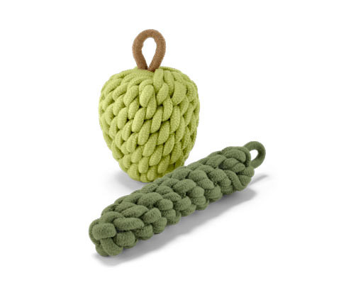 Tchibo - Hračka pro psy – jablko a cuketa - barva: zelená