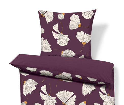 Tchibo - Povlečení ze zimního žerzeje - barva: fialová