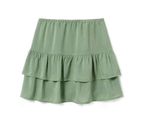 Tchibo - Dívčí stupňovitá sukně - vel. 122/128 - barva: zelená