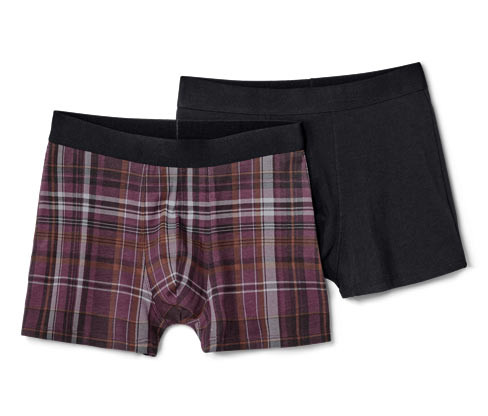 Tchibo - Boxerky - pro muže - vel. S/4 - barva: černá/kostkovaný