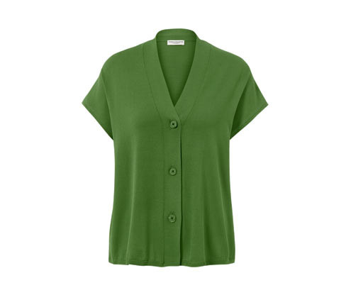 Tchibo - Kardigan s krátkým rukávem - pro ženy - vel. S 36/38 - barva: zelená