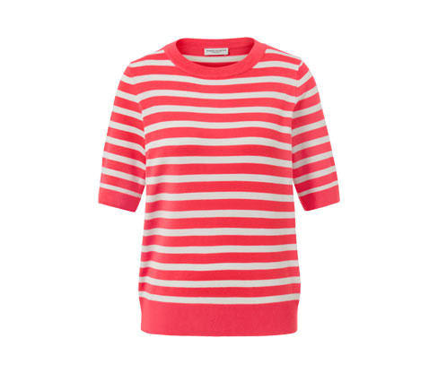 Tchibo - Svetr z jemného úpletu - pro ženy - vel. S 36/38 - barva: bílá/s proužky