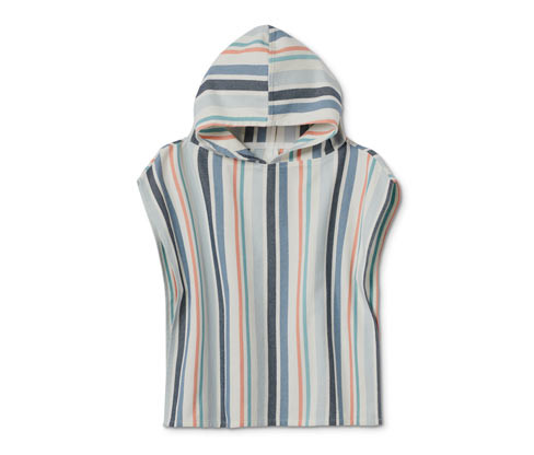 Tchibo - Bavlněné pončo k vodě a na pláž - barva: modrá