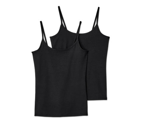 Tchibo - Košilka se špagetovými ramínky - pro ženy - vel. S 36/38 - barva: černá