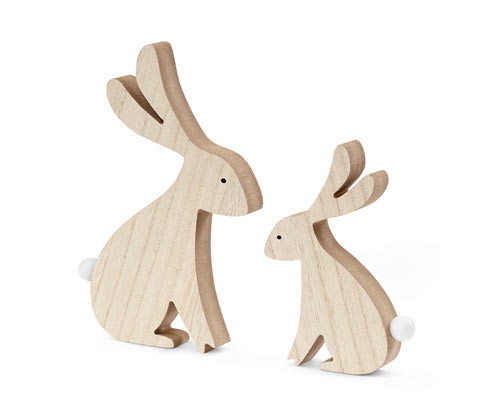 Tchibo - Dekorační zajíčci s LED - barva: hnědá