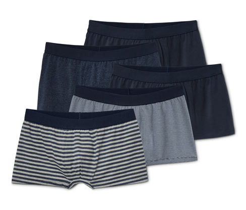 Tchibo - Boxerky - pro muže - vel. M/5 - barva: modrá/s proužky