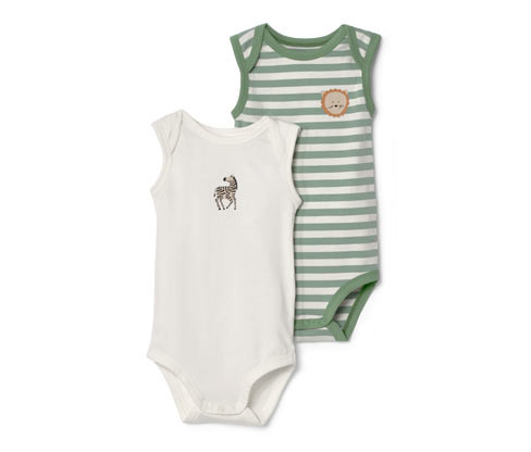 Tchibo - Body pro miminka - pro miminko - vel. 50/56 - barva: zelená/s potiskem