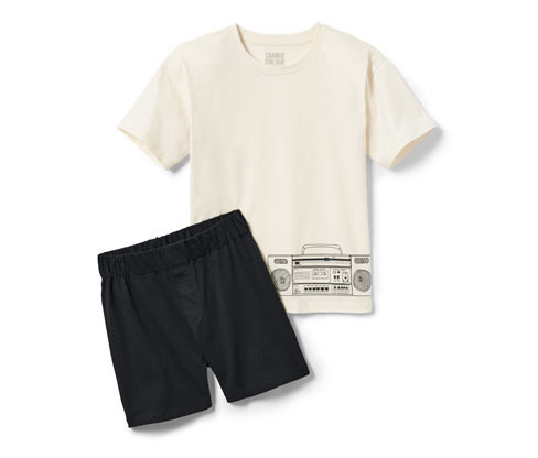 Tchibo - Dětské pyžamo - pro kluky - vel. 122/128 - barva: černá/s potiskem