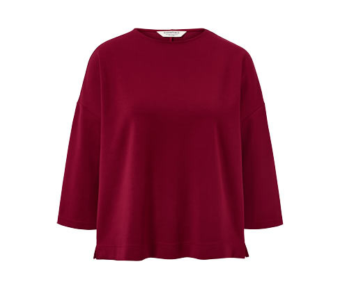 Tchibo - Mikina s 3/4 rukávem - pro ženy - vel. S 36/38 - barva: červená