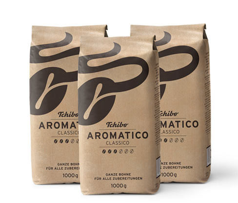 Tchibo - Aromatico Classico – 3 x 1 kg zrnkové kávy - Intenzita: 3/6