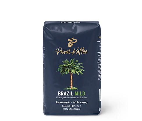 Tchibo - Privat Kaffee Brazil Mild - 500 g zrnkové kávy - Intenzita: 2/6
