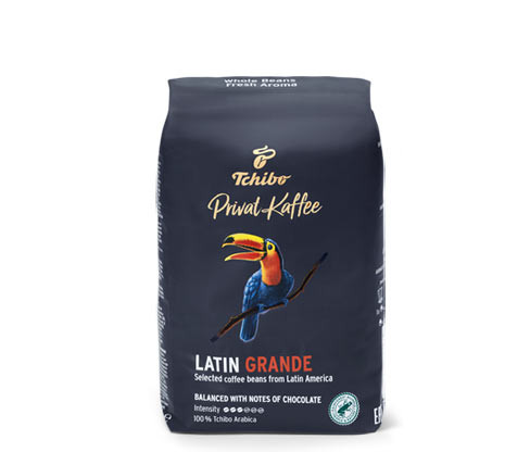 Tchibo - Privat Kaffee Latin Grande – 500 g zrnkové kávy - Intenzita: 3/6