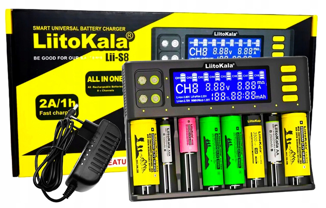 Univerzální nabíječka pro baterie Aaa 18650 LiitoKala Lii-S8