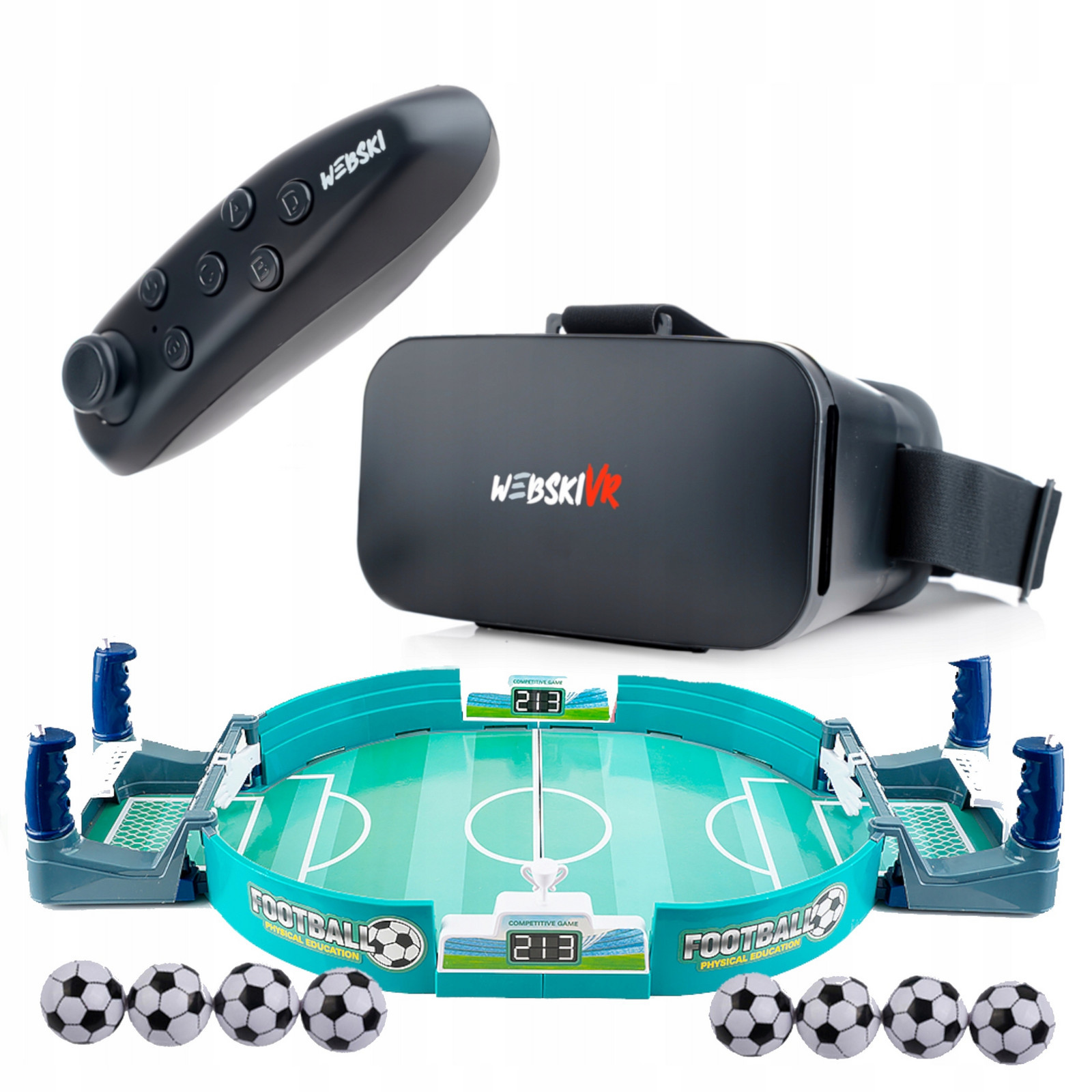 Dárek K Svátku Brýle Vr 3D Brýle 360 Stupňů Gamepad Stolní Fotbal
