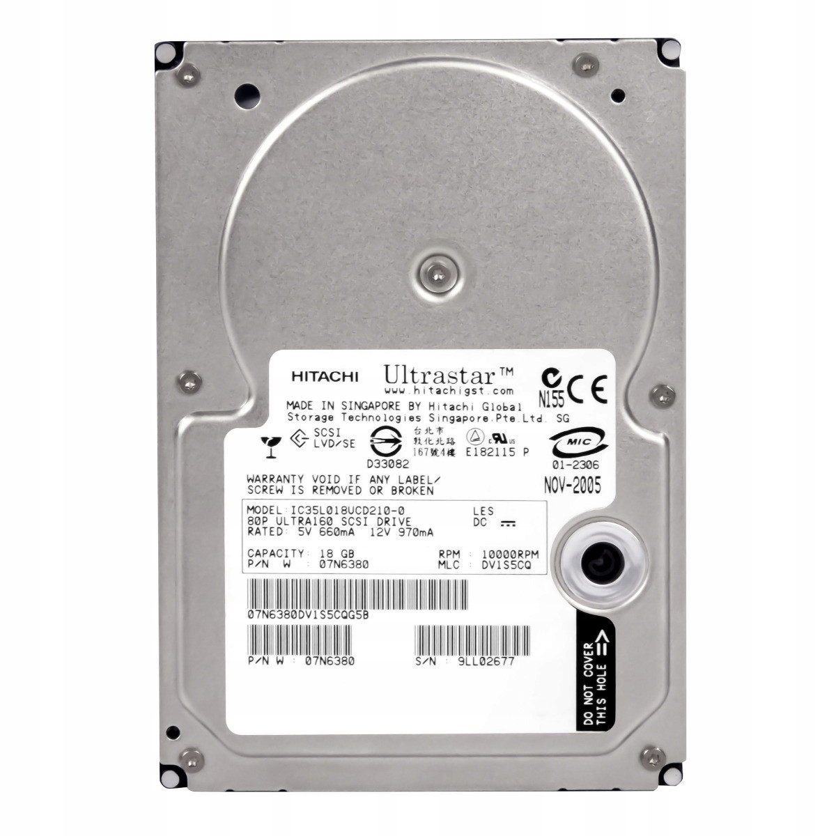 Ibm 07N6380 18GB 10K 4MB Scsi U160 3,5