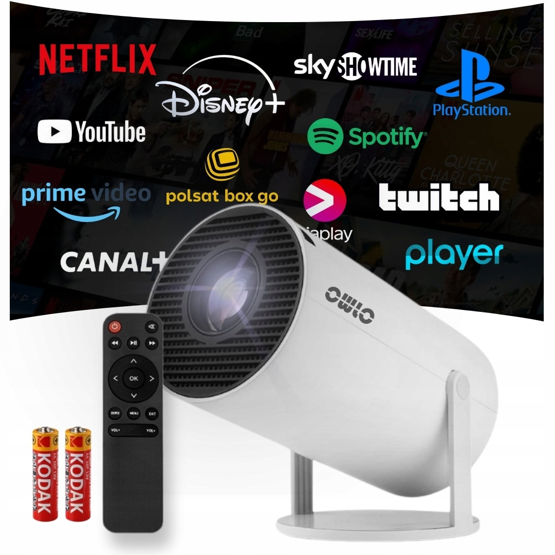 Projektor Projektor WiFi Pilot Android Tv 130 palců 4K Full Hd HY300 Pro Led