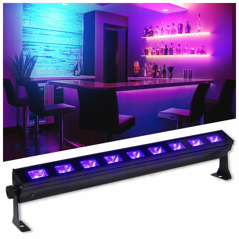 Osvětlovací Lišta Led Ultrafialová Uv LIGHT4ME Led Bar Uv 9x3W