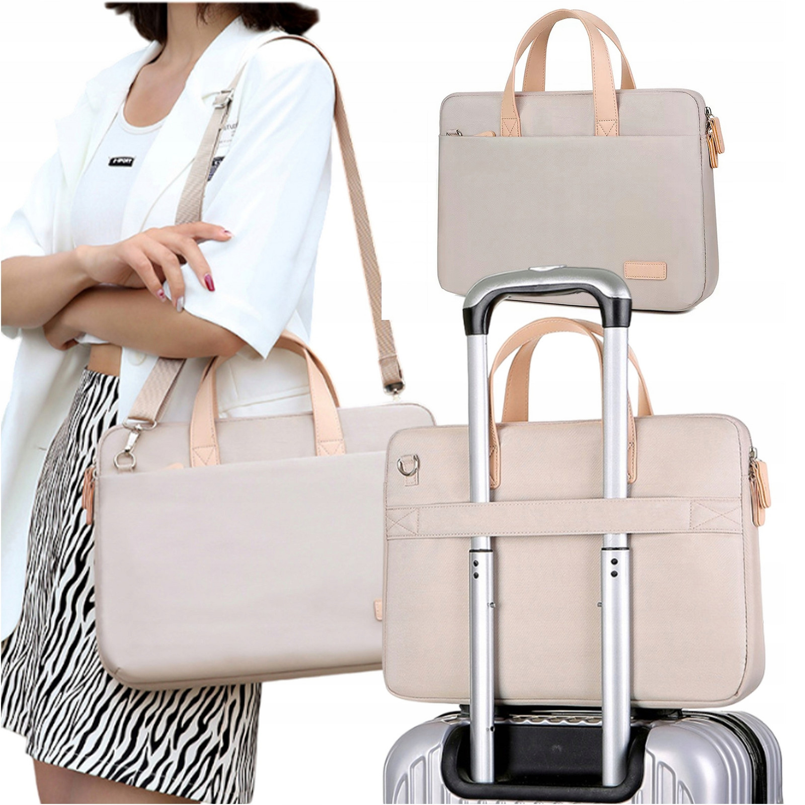 Taška aktovka přes rameno dámská na notebook tablet 15.6 palce cestovní pouzdro