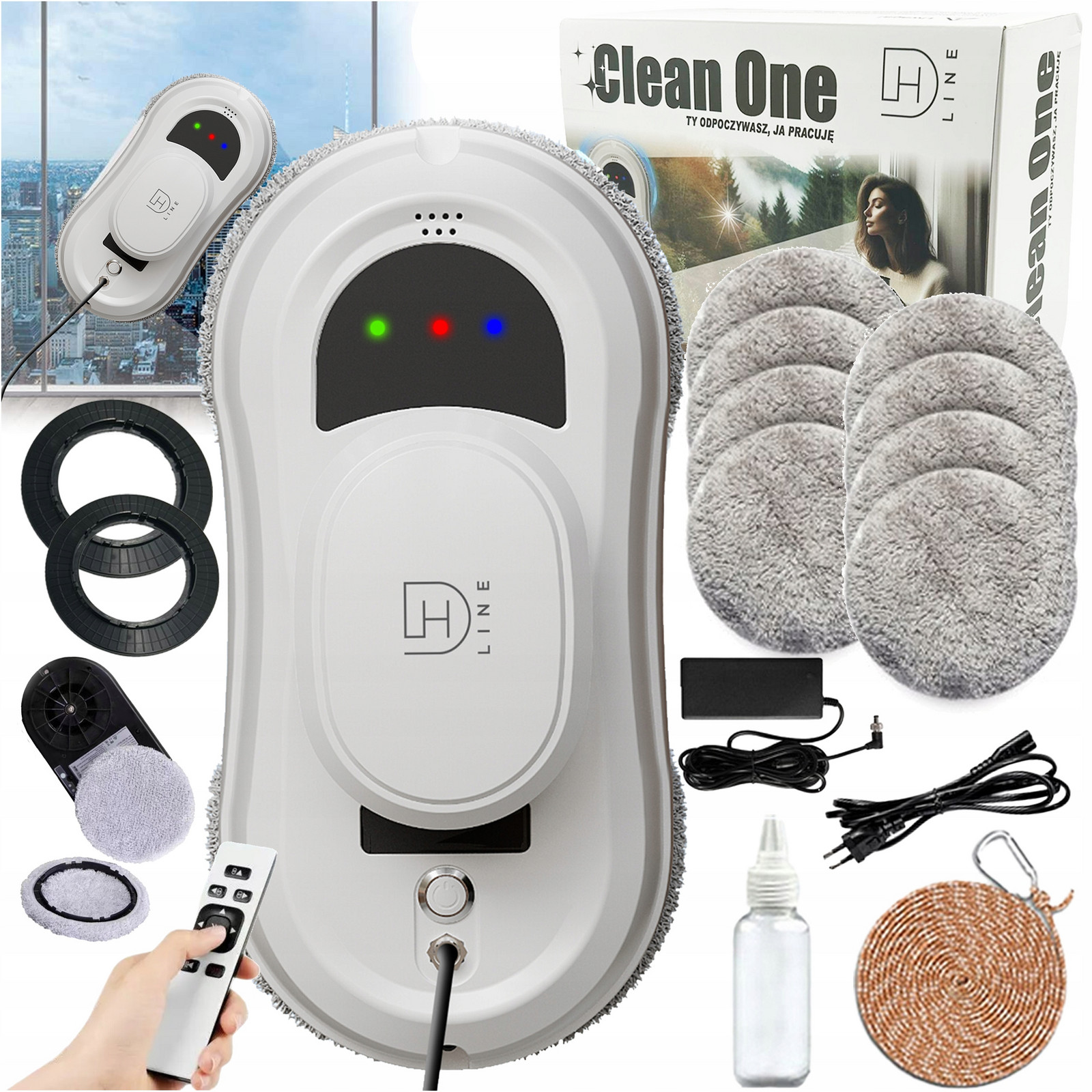 Inteligentní Robot Na Mytí Oken A Zrcadel, Automatická Myčka, Sada