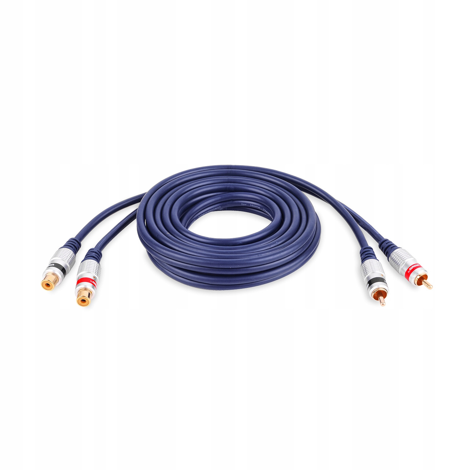 Kabel Prodlužovací 2x Rca Cinch Zástrčka 2x Rca Cinch Zásuvka Vitalco 7,5 m