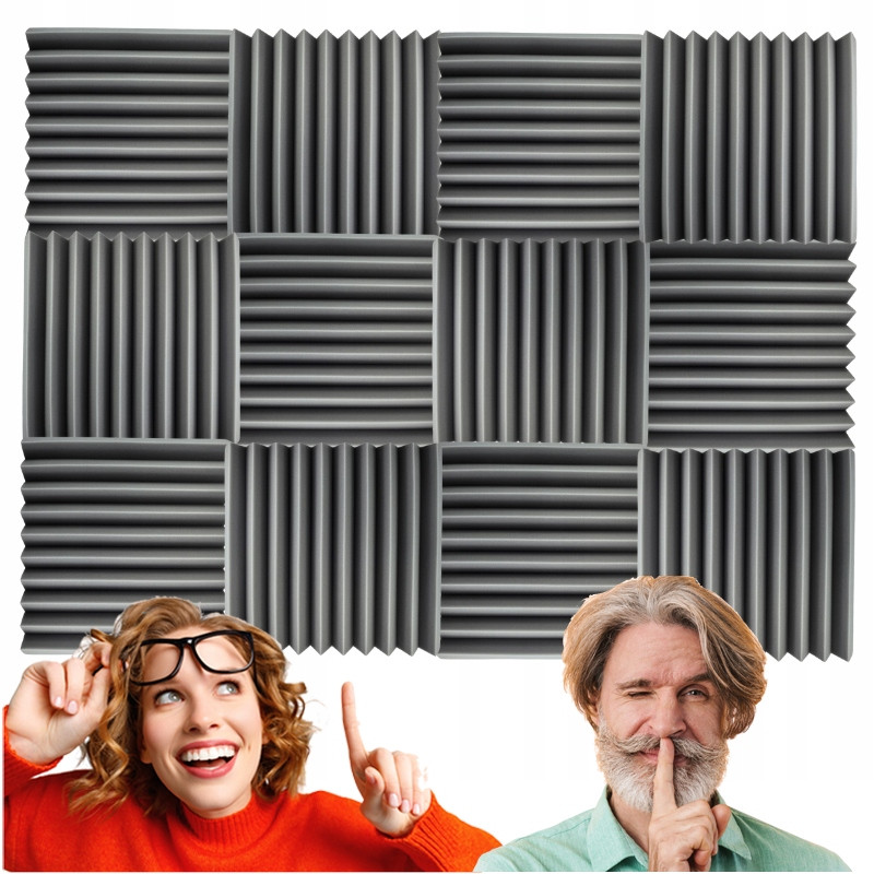 Akustické Odhlučňovací Panely Pěnová Podložka 50x50x5 Set 12 Ks