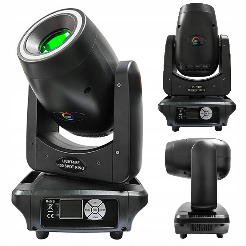 Pohyblivá Hlava Led Jevištní Osvětlení Rgb Spot LIGHT4ME 150 Spot Ring