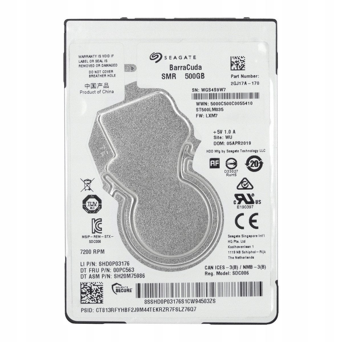 Seagate BarraCuda Pro 500GB 7.2K 128MB Sata III 2.5'' ST500LM035