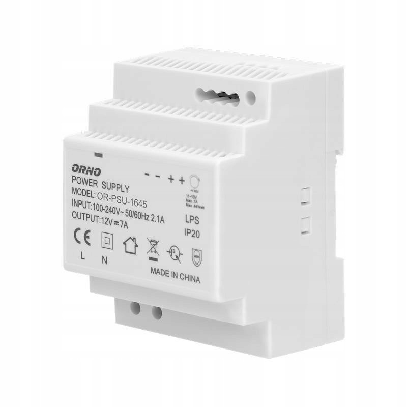 Napájecí adaptér na Din lištu 12VDC 7A 84W OR-PSU-1645