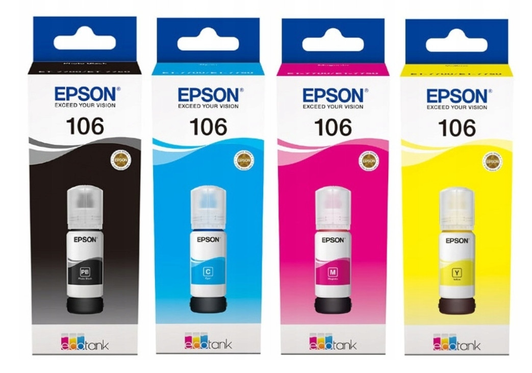Inkousty Epson 106 T00R, sada 4 originálních inkoustů
