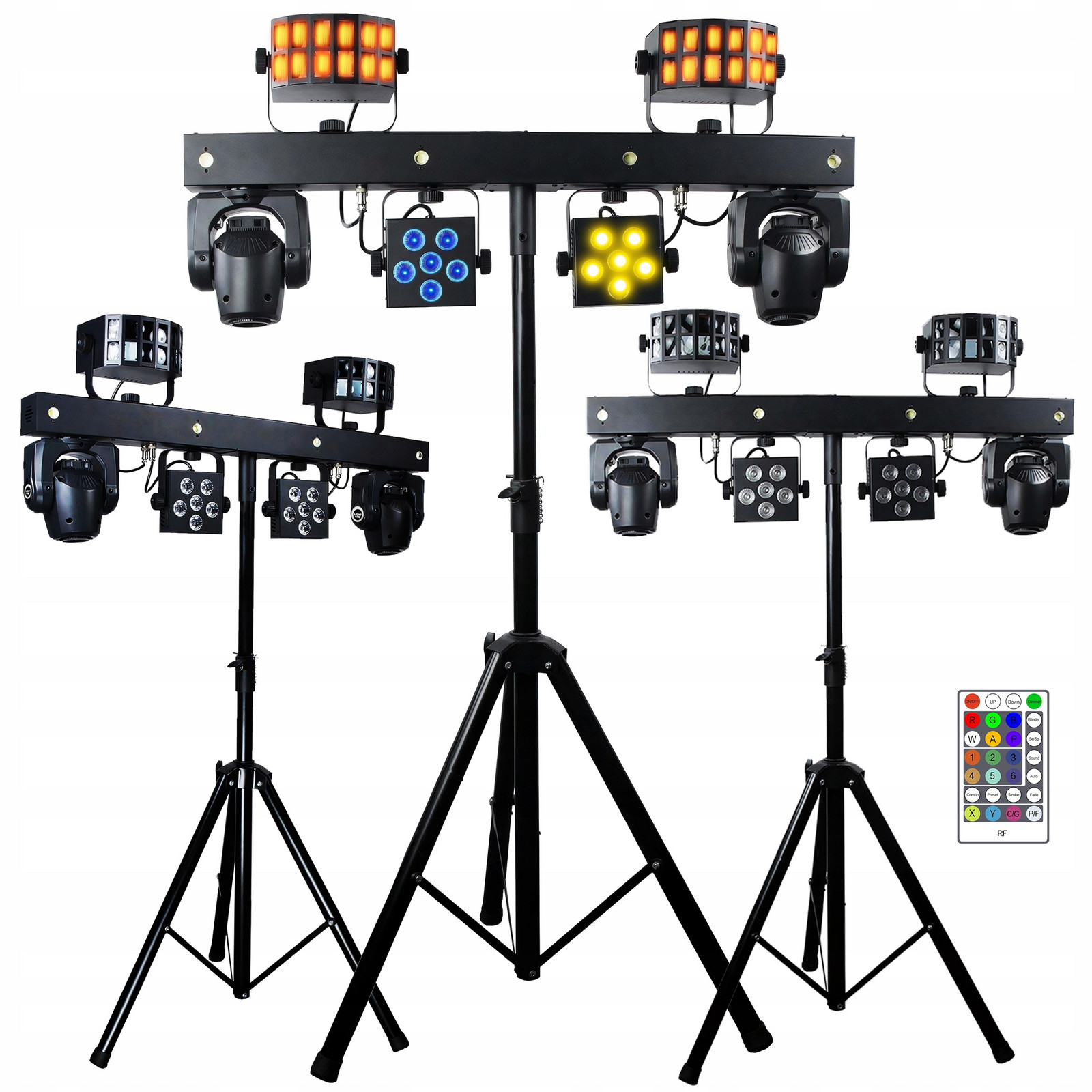 Osvětlovací Sada Multiefekt Rgbw 4V1 Pohyblivá Hlava Dálkové Ovládání