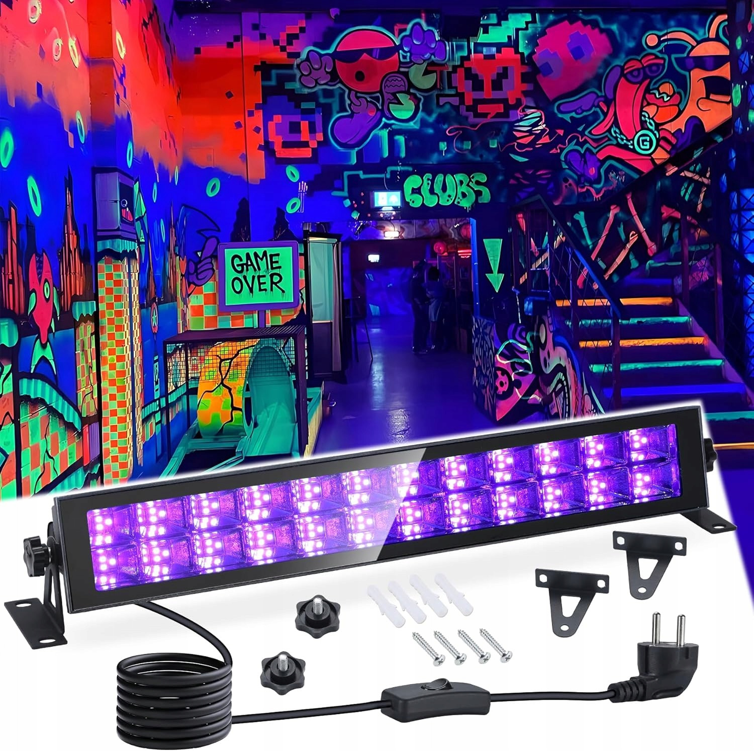 Nosník Uv lampa reflektor lišta Ultrafialová na zavěšení Závěsná