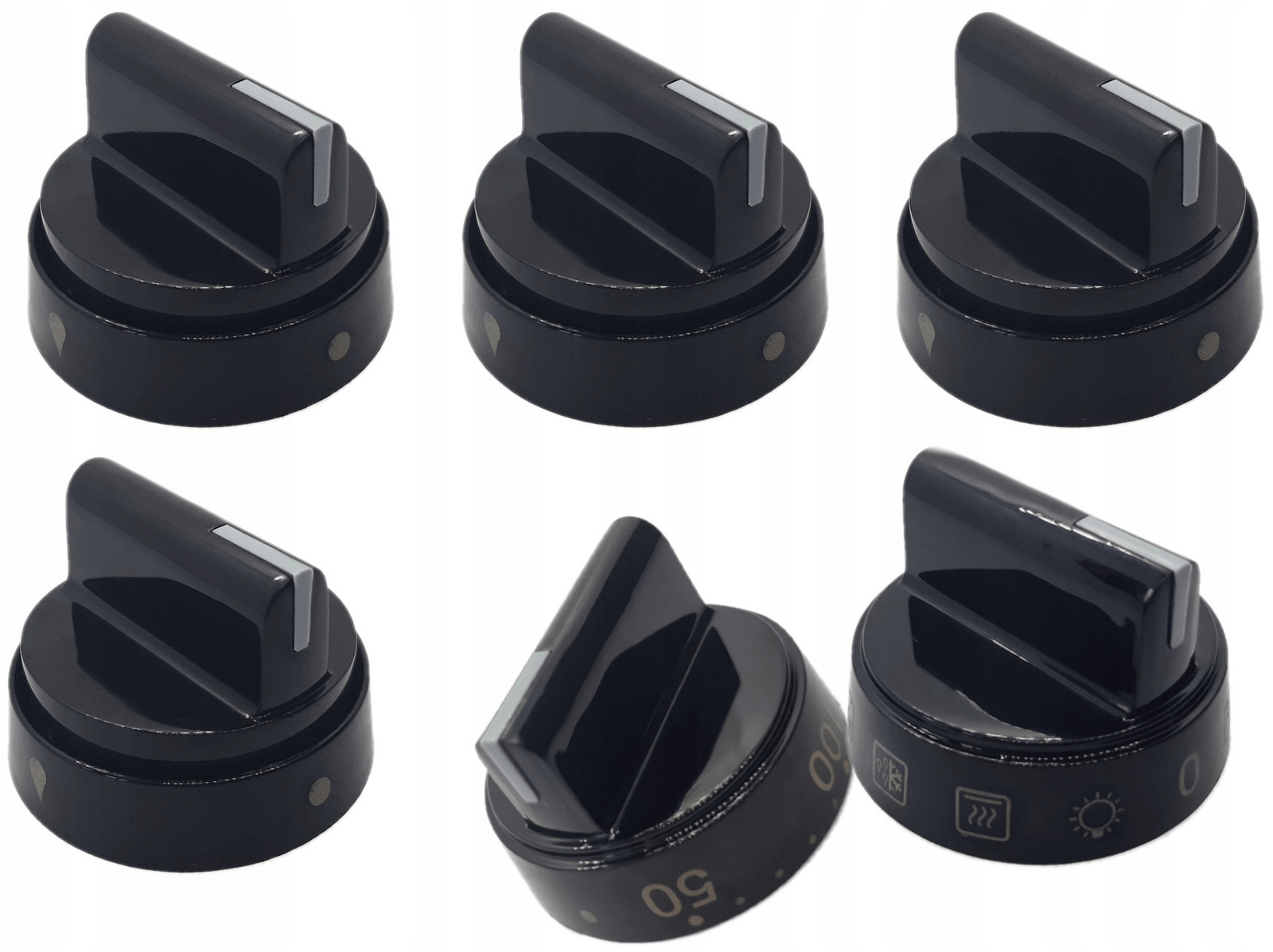 Knoflíky Kurky Černé 6 Ks. Sporáky Amica Orig.