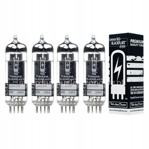 EL84S-STR Blackplate Tubes Premium Matched Tad – 4 ks – vybrané čtverce