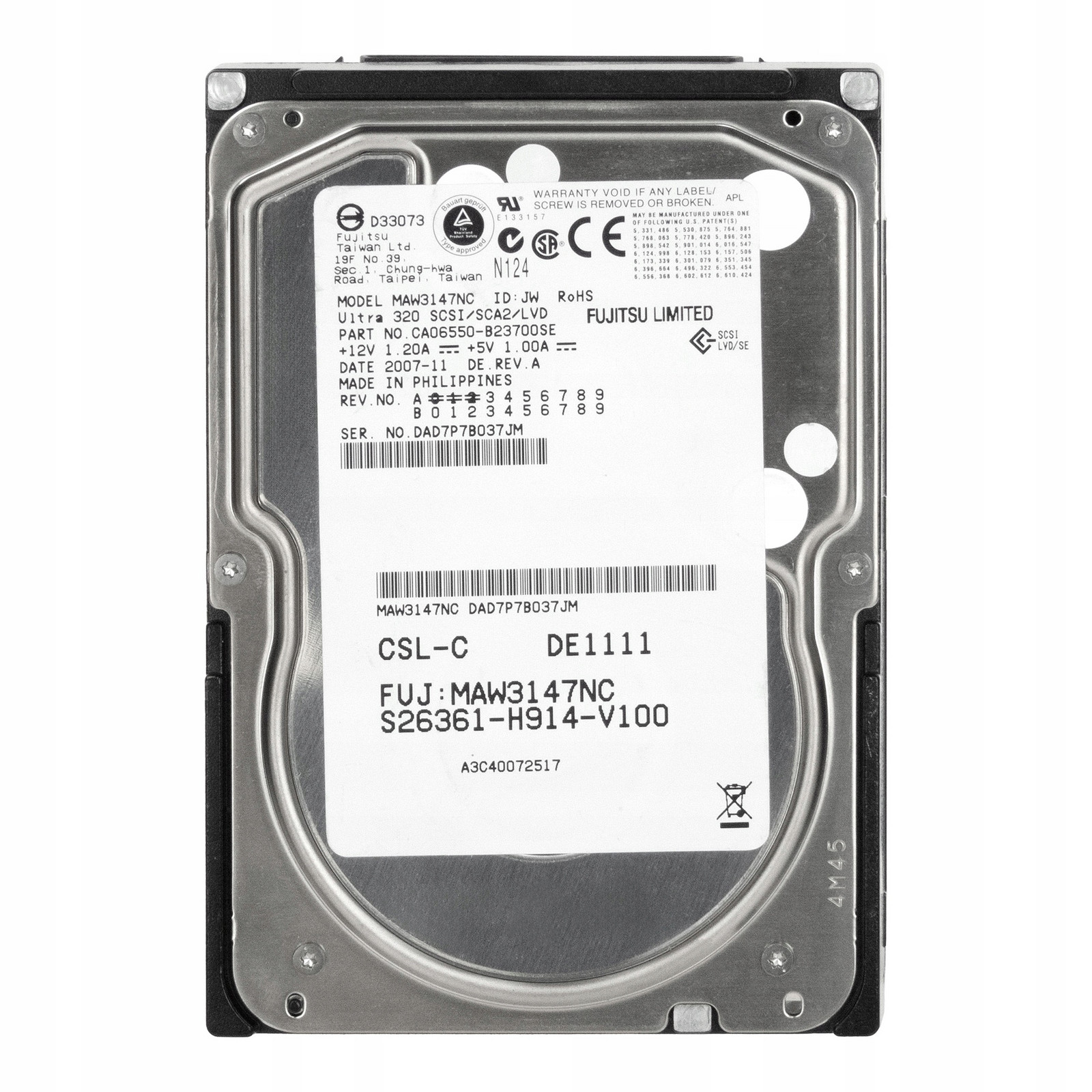 Fujitsu A3C40072517 146GB 10K Scsi 3.5