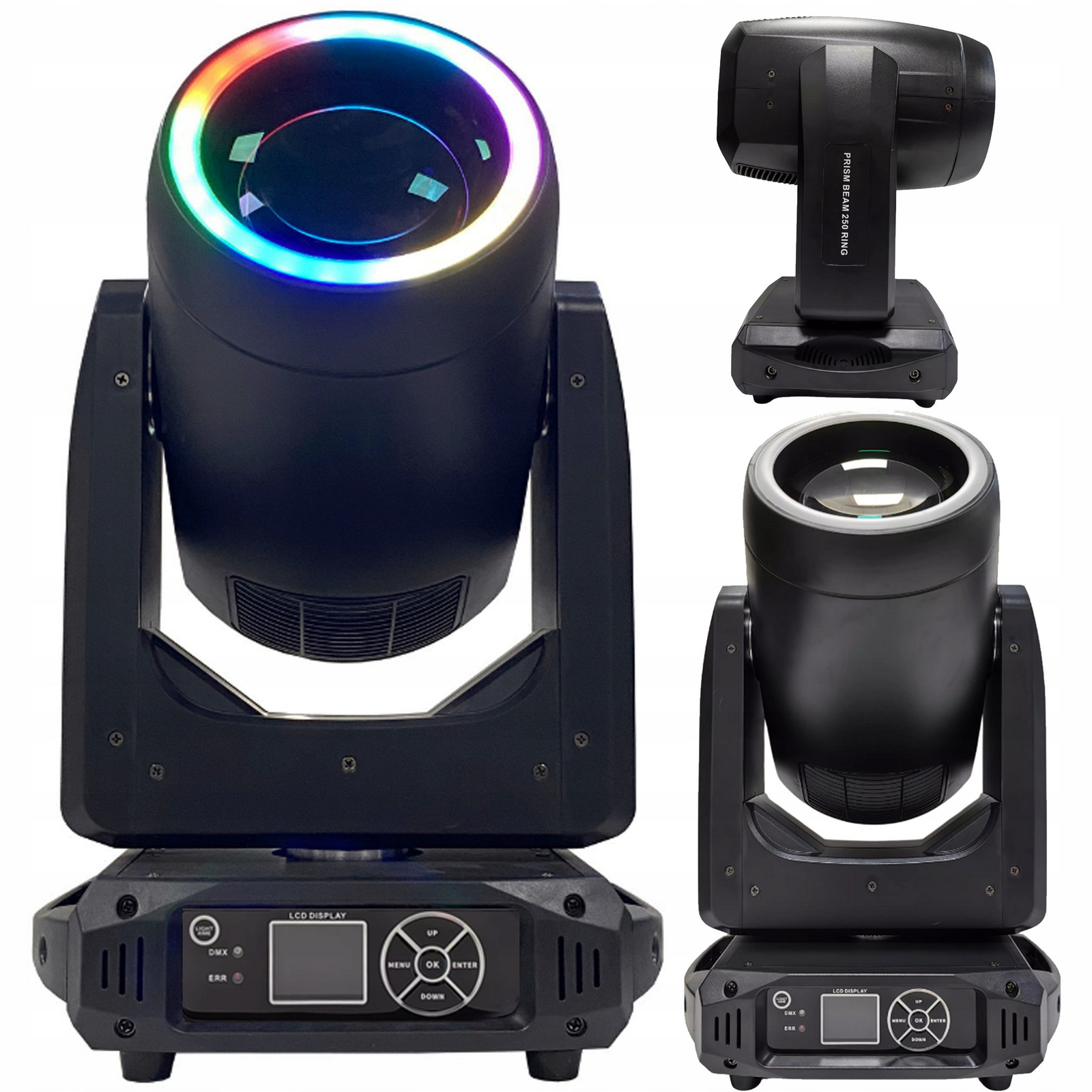 Pohyblivá Hlava Led Jevištní Světlo LIGHT4ME Prism Beam 250 Ring