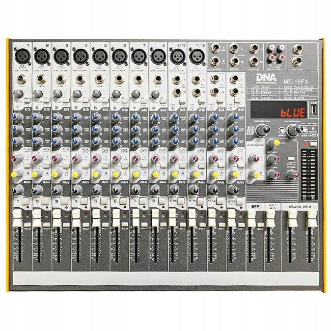 Audio Mixážní Pult 16 Kanálů Bluetooth ME-16FX Aux Pro Dj Do Studia A Konzole