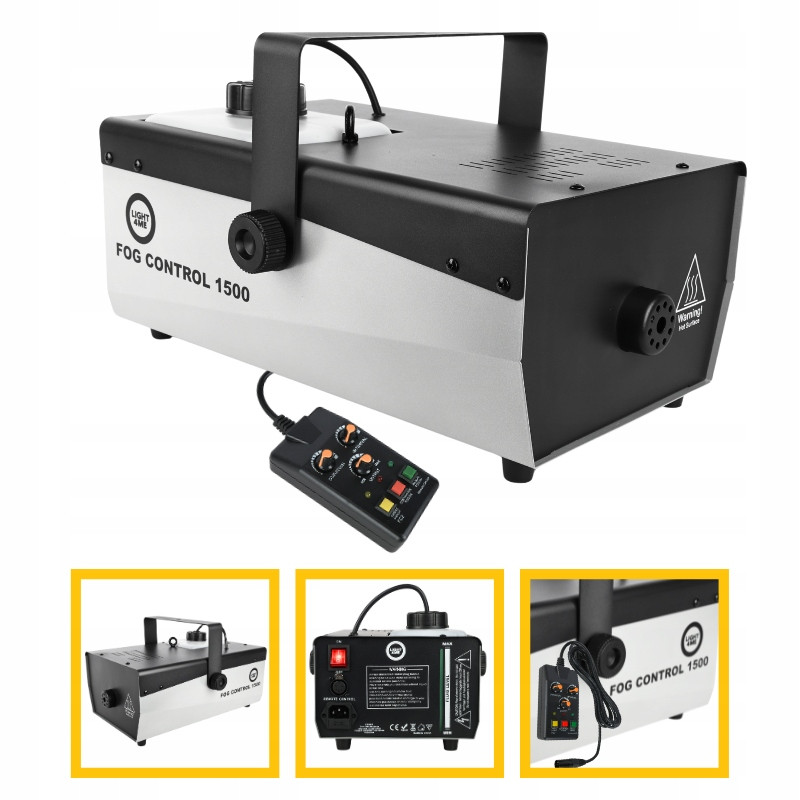 Výrobník Kouře, Mlha, Výkonný LIGHT4ME Fog Control 1500W Časovač Dálkové Ovládání