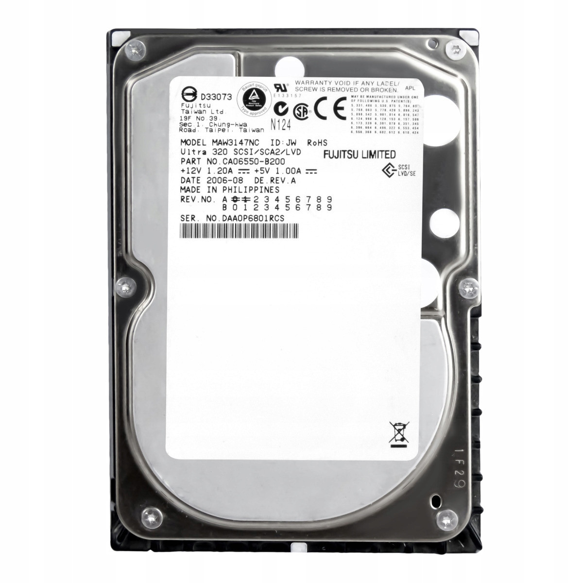 Fujitsu 146GB 10K Scsi U320 Scsi 3.5