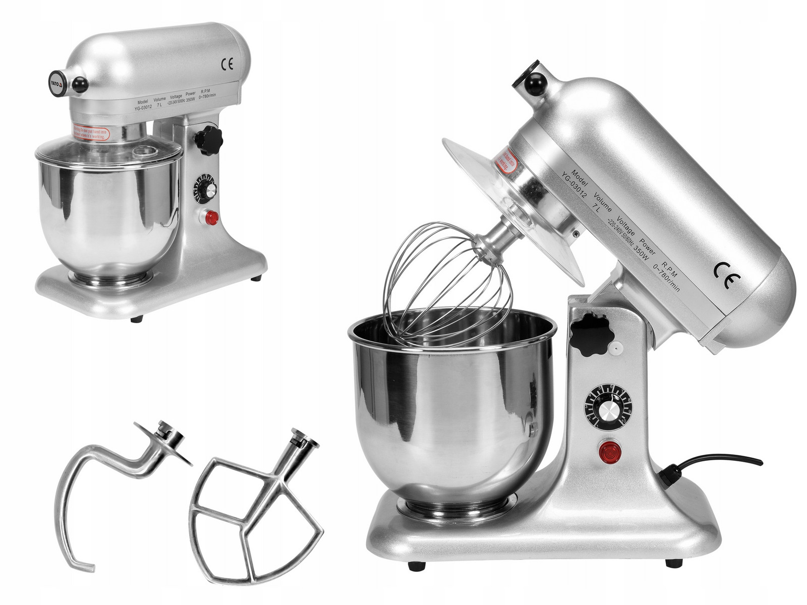 Kuchyňský Robot Planetární Mixér 350W 3 Nástavce