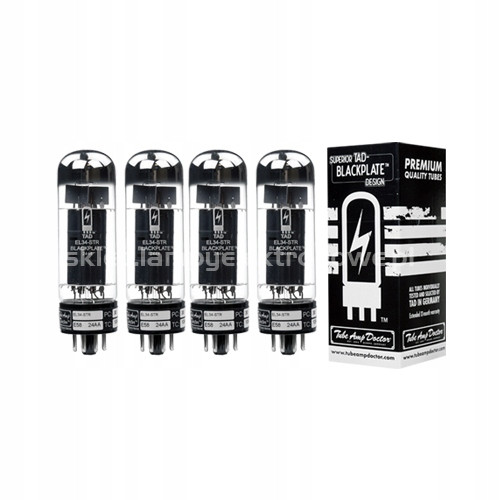 EL34-STR Blackplate Tad Premium Selected 4 ks vybrané čtverce