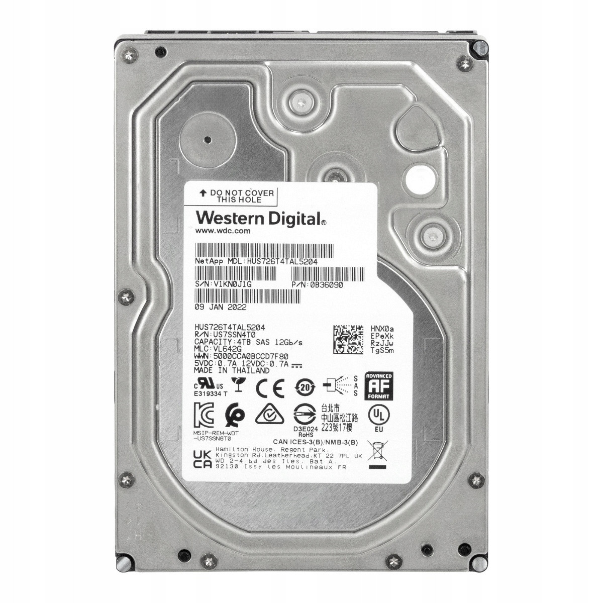 Wd UltraStar DC HC310 4TB 7.2K 256MB SAS-3 3.5'' HUS726T4TAL5204