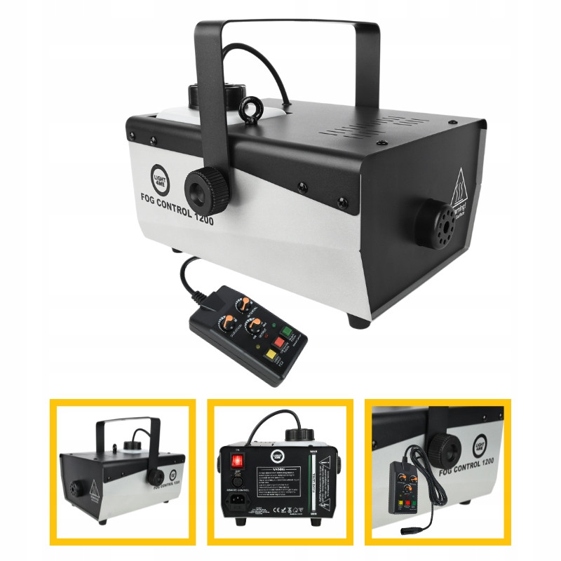 Generátor Kouře Mlha Výkonný Kouřoměr LIGHT4ME Fog Control 1200W Časovač Dálkové Ovládání