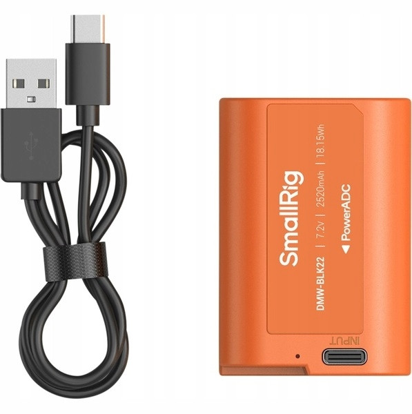 SmallRig 4979 Usb-c DMW-BLK22 oranžový aku kabel pro Panasonic